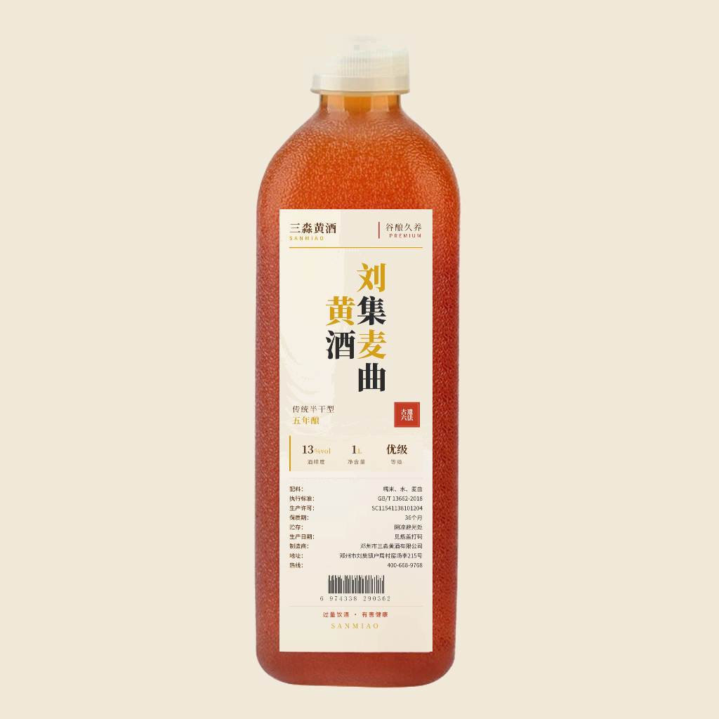 刘集麦曲黄酒 1L